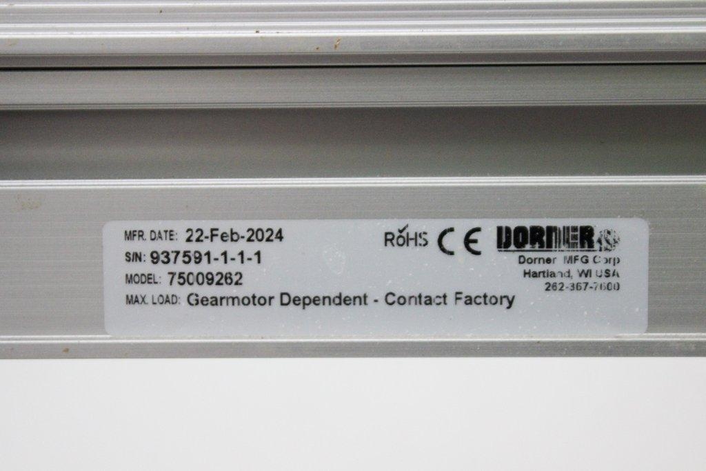 Dorner 2200 Series End Drive Conveyor Belt Model 75009262 Smooth Operation