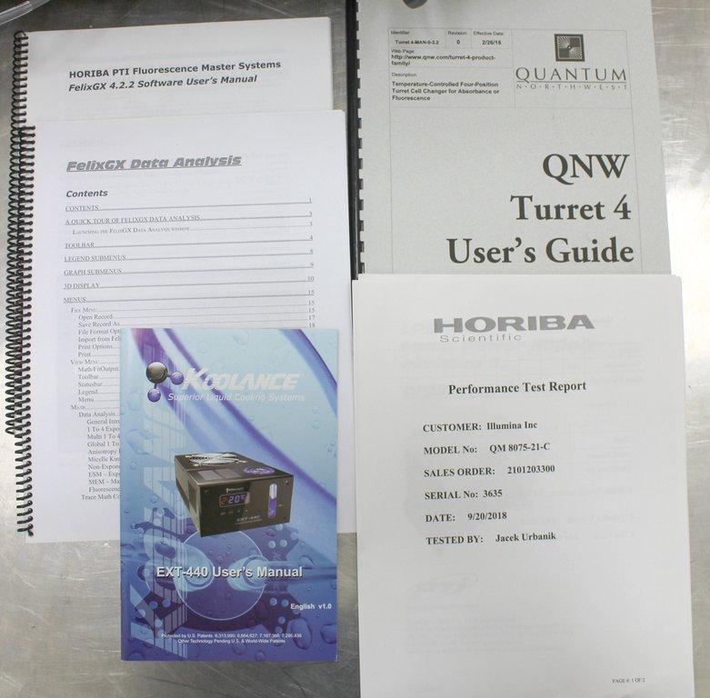 Horiba QM 8075-21-C Light Meter Fluorescence Spectrometer 75W Xenon Arc Lamp