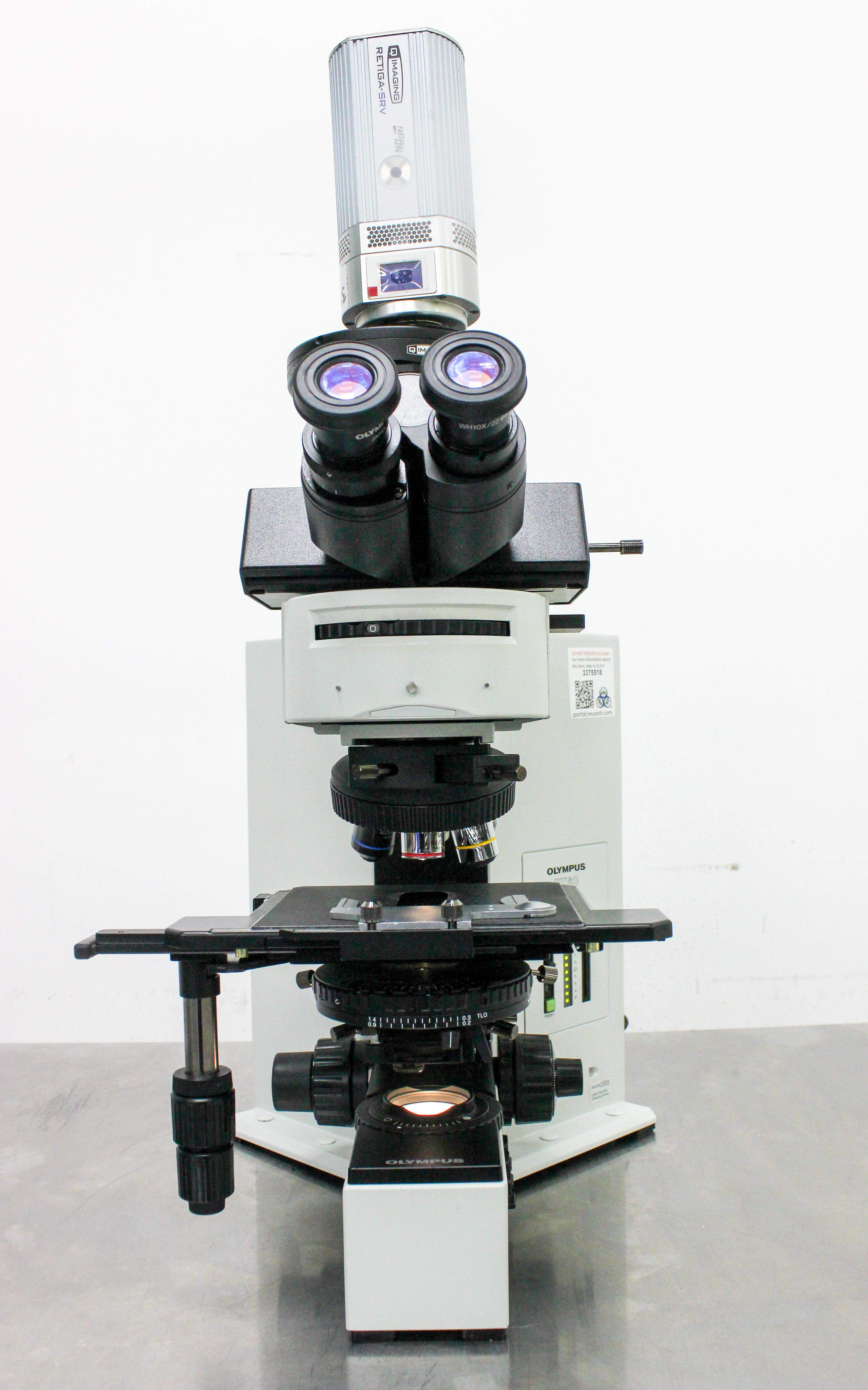 Olympus BX60F5 Microscope Lab Research Fluorescence Imaging Optics