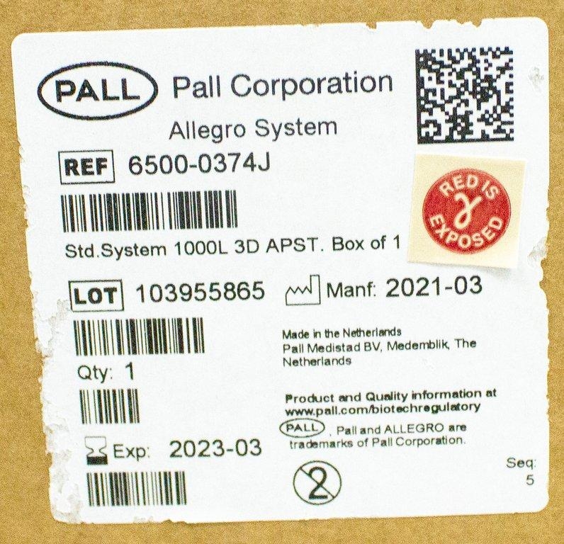 Pall LGRTTE 1000L Allegro System 3D 1000L Tote Stainless Steel Biocontainer