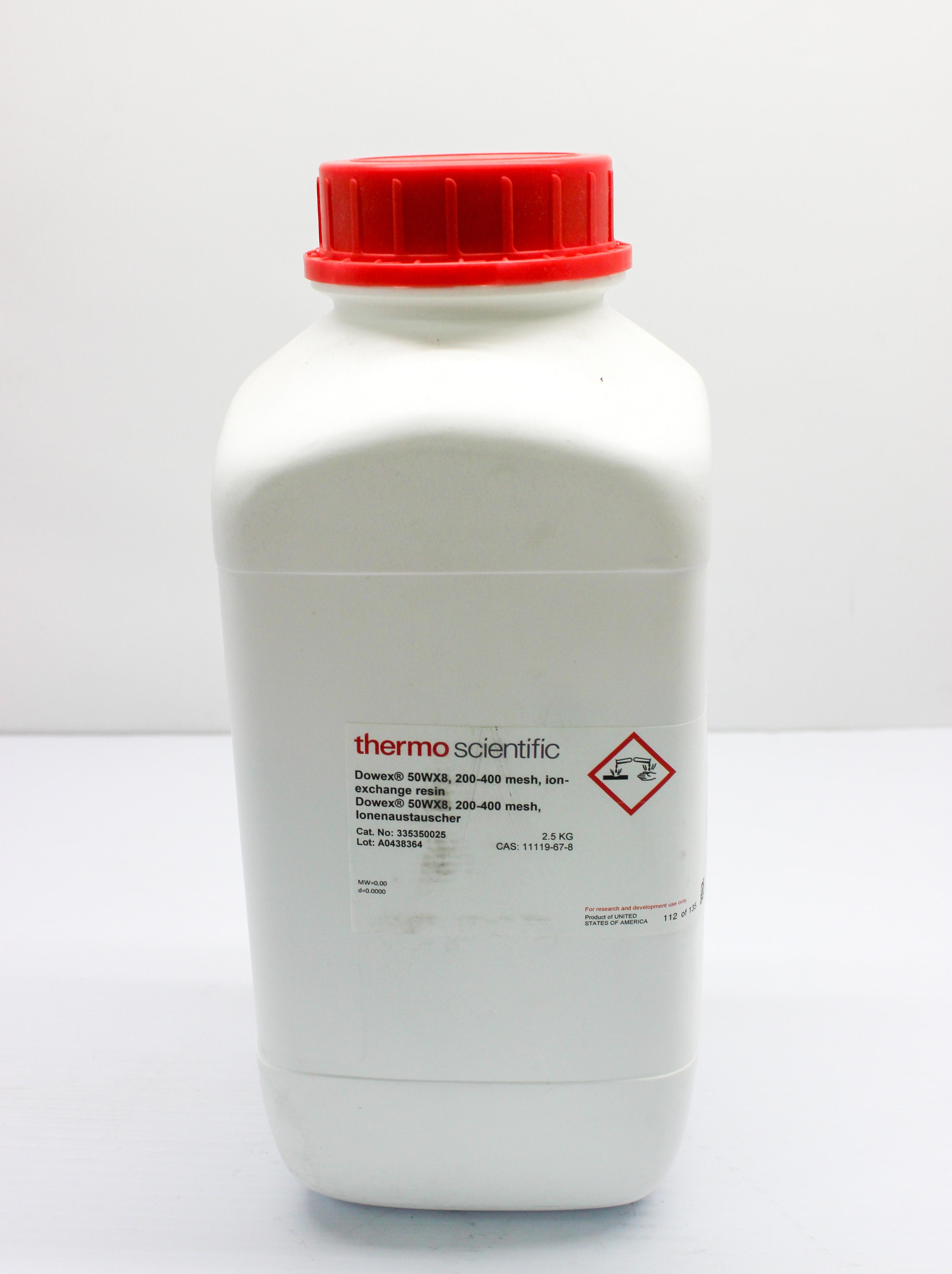 Thermo Dowex 50WX8 Ion Exchange Resin Cation 200-400 Mesh LPLC Separation