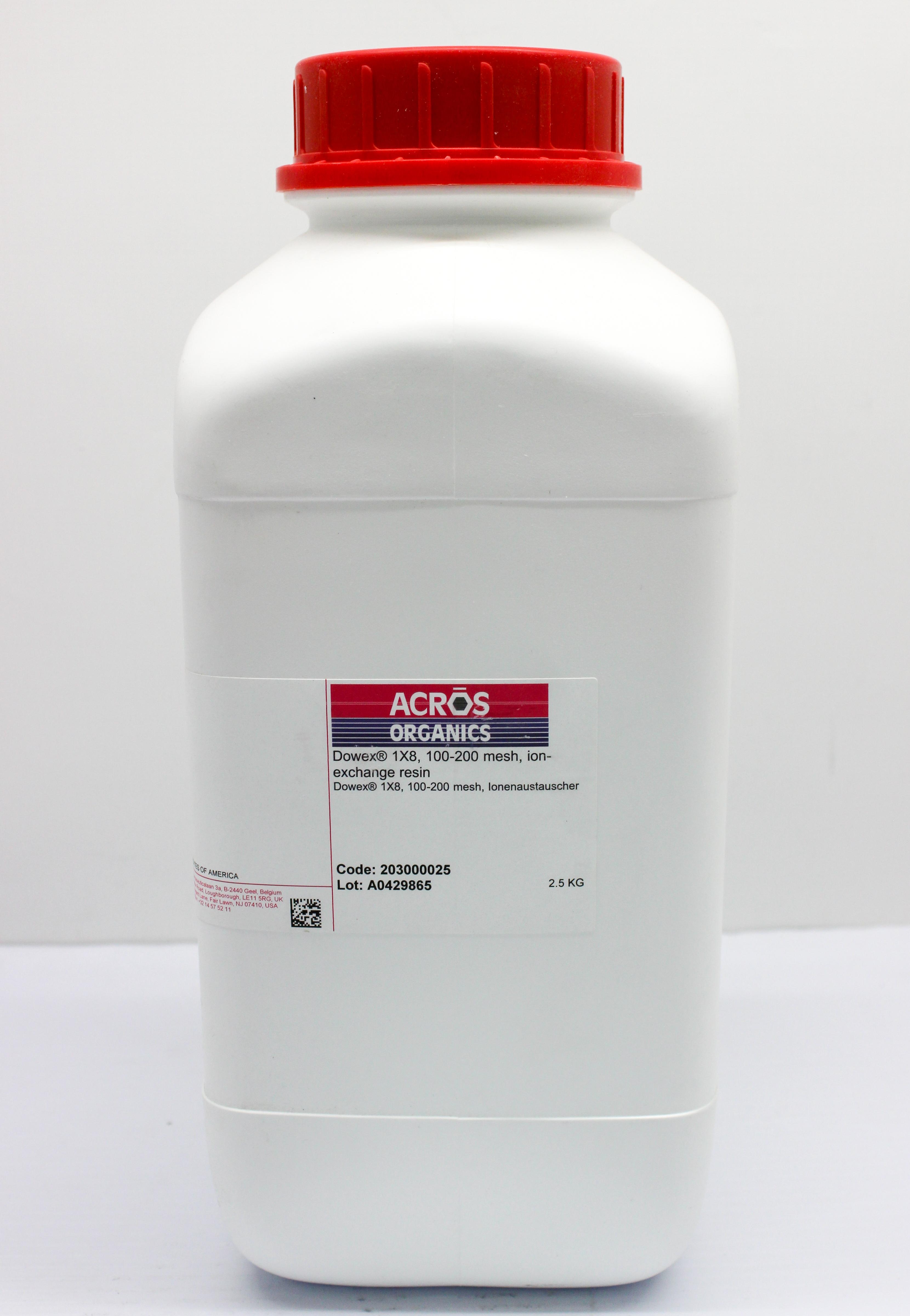 Acros Dowex 1X8 100-200 Mesh Ion-Exchange Resin 2.5Kg For Lab Separation