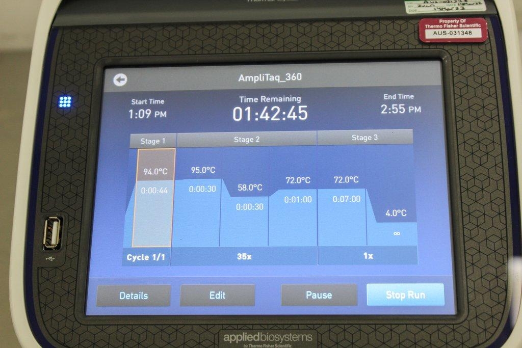 ABI SimpliAmp Thermal Cycler A24812 PCR Supports 100-240V 50/60Hz Operations