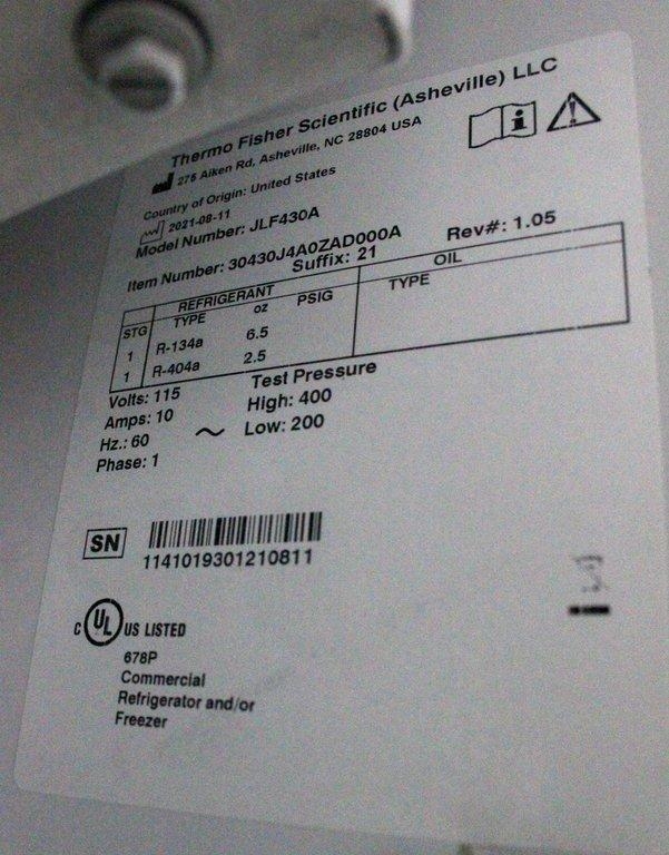 Thermo Scientific JLF430A Jewett Lab Freezer High-Performance -30°C 4.7 cu ft