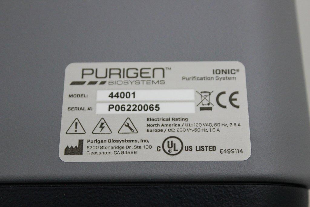 PURIGEN 44001 Ionic DNA Purification System, 120V, Benchtop, Used, Tested