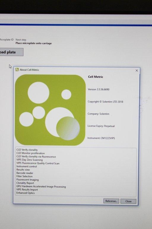 Solentim Cell Metric VIPS Cell Analyzer w/ Computer and Software 2019 Unit
