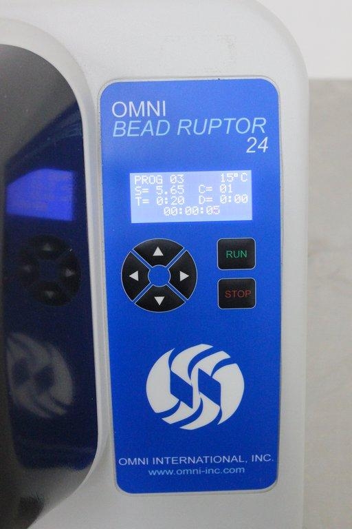 OMNI Bead Ruptor 24 Homogenizer Cryo Cooling DNA RNA Extraction