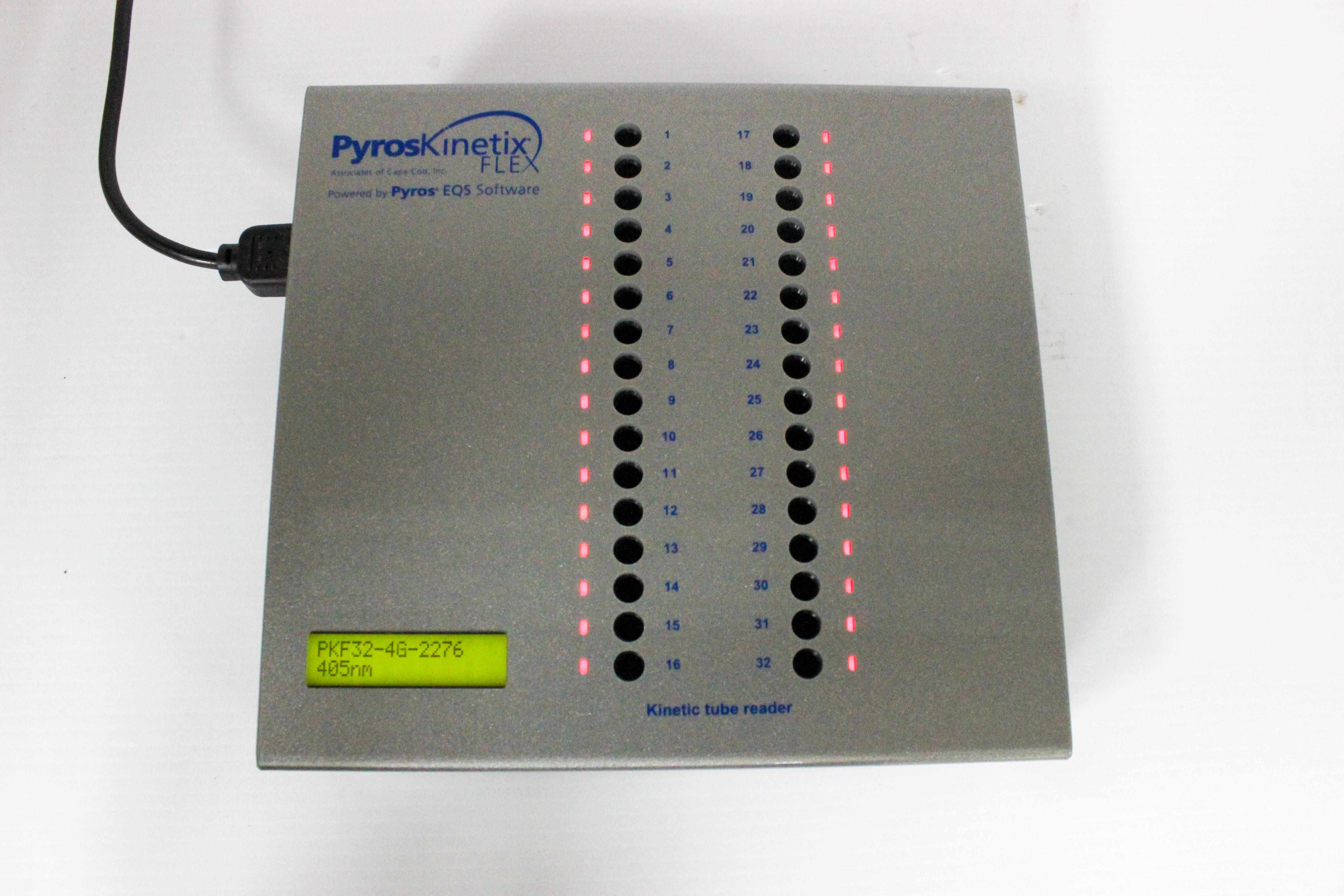Associates Pyros Kinetix Flex PKF32 Tube Reader Kinetic Assay System in E Condition