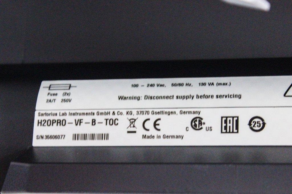 Sartorius H20PRO-VF-B Water Purification System 120L/h Wall-Mounted Arium