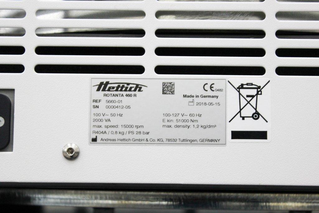Hettich 5660-01 ROTANTA 460R Centrifuge with -20C Temperature Range