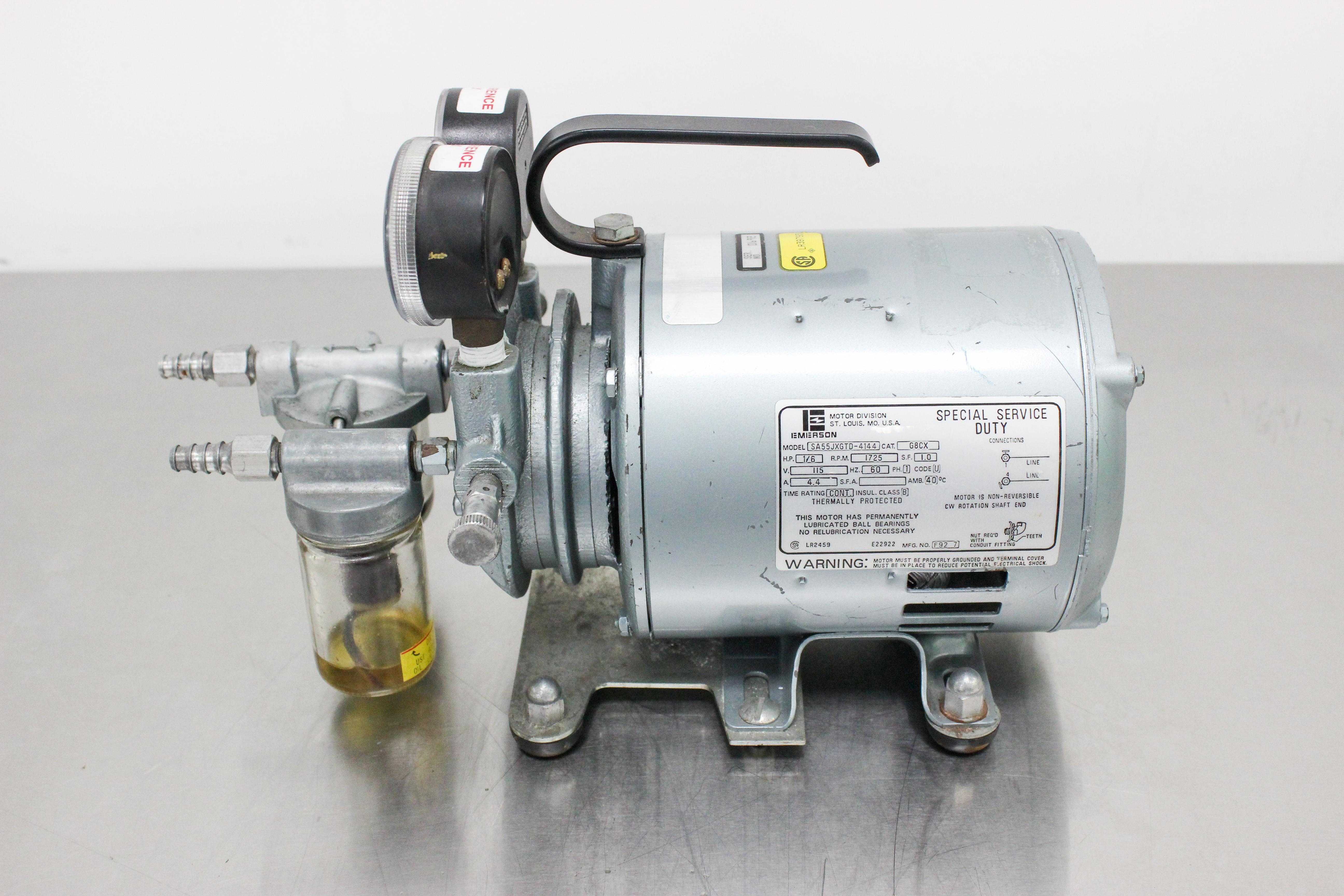 Emerson SA55JXGTD-4144 Pump Vacuum Pump 0.17 HP 1725 RPM 115 V 60