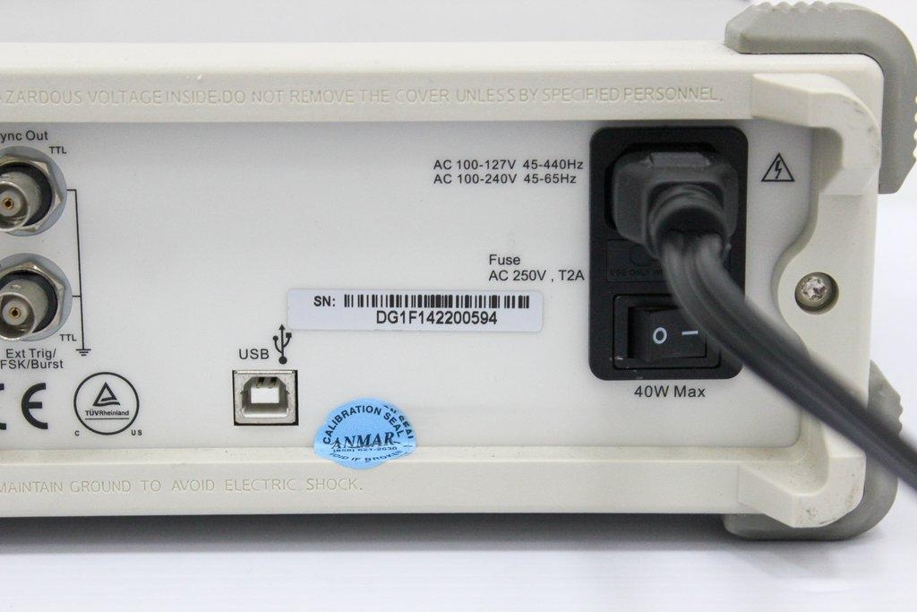 RIGOL DG1022A Waveform Generator 2-Ch 100-240V 50/60Hz Power Cord