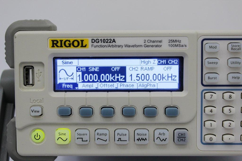 RIGOL DG1022A Waveform Generator 2-Ch 100-240V 50/60Hz Power Cord