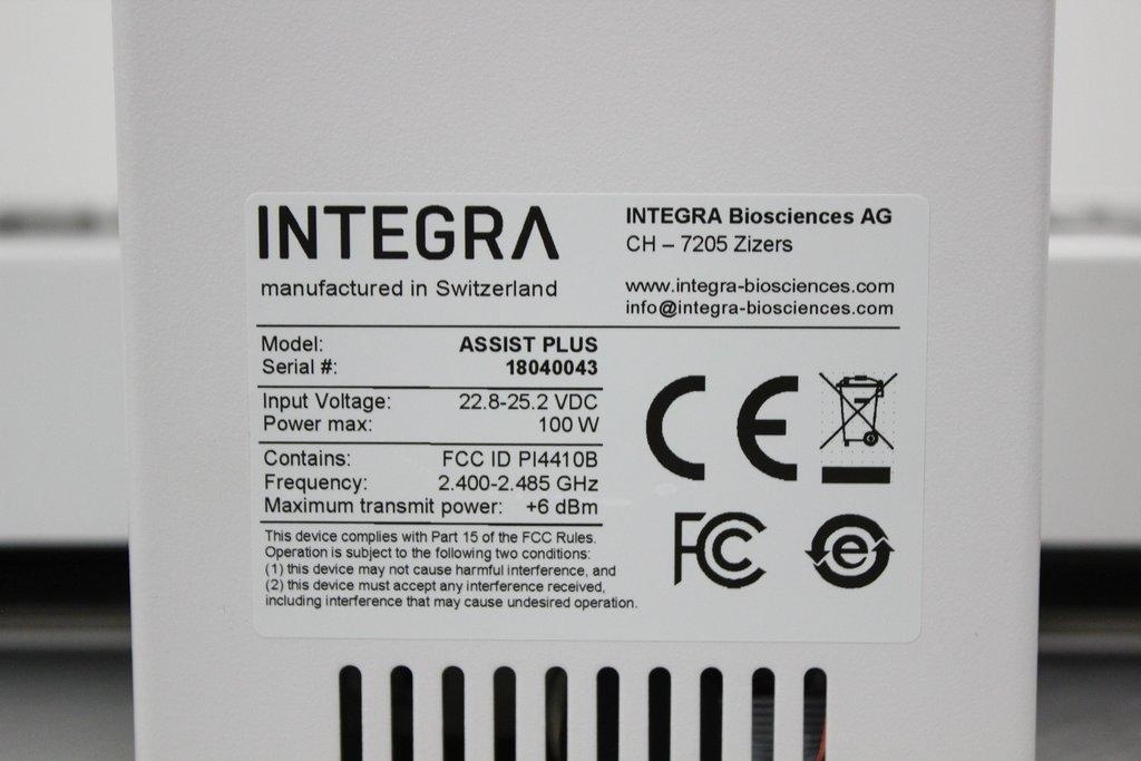 Integra Assist Plus Automatic Multichannel Pipettor, Repair Needed, AS-IS, 120V