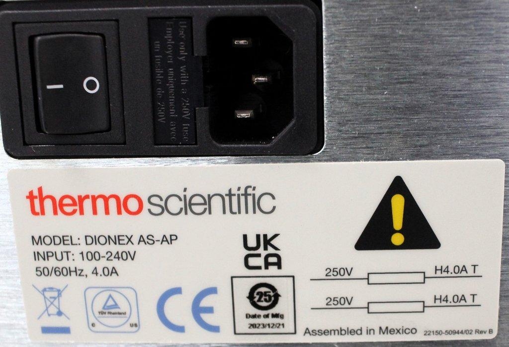 Thermo Dionex AS-AP Autosampler Ion Chromatography Sample Processing
