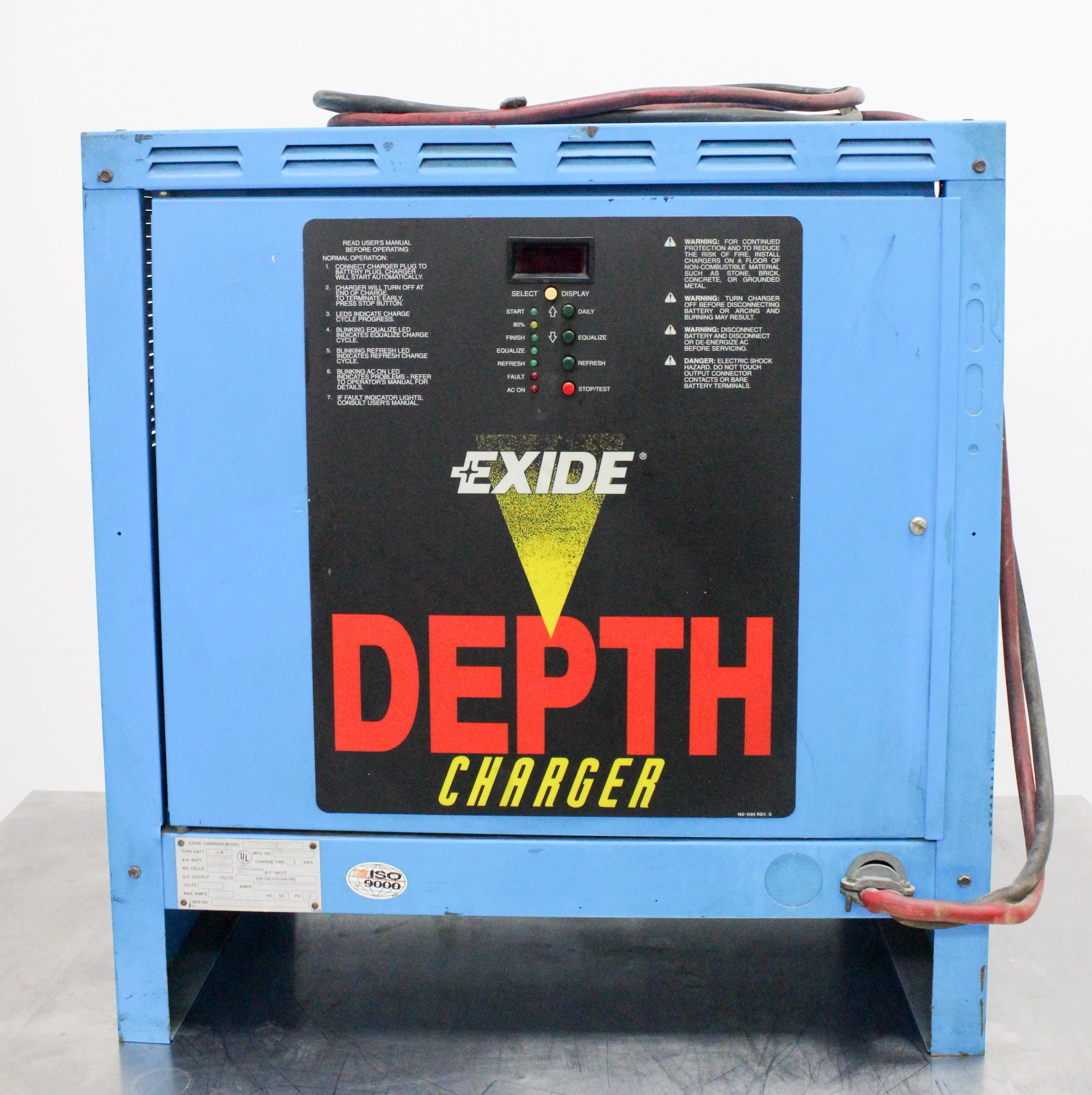 Exide D3E-12-850B Battery Charger Industrial Depth Lead-Acid 850AH 24V Fair