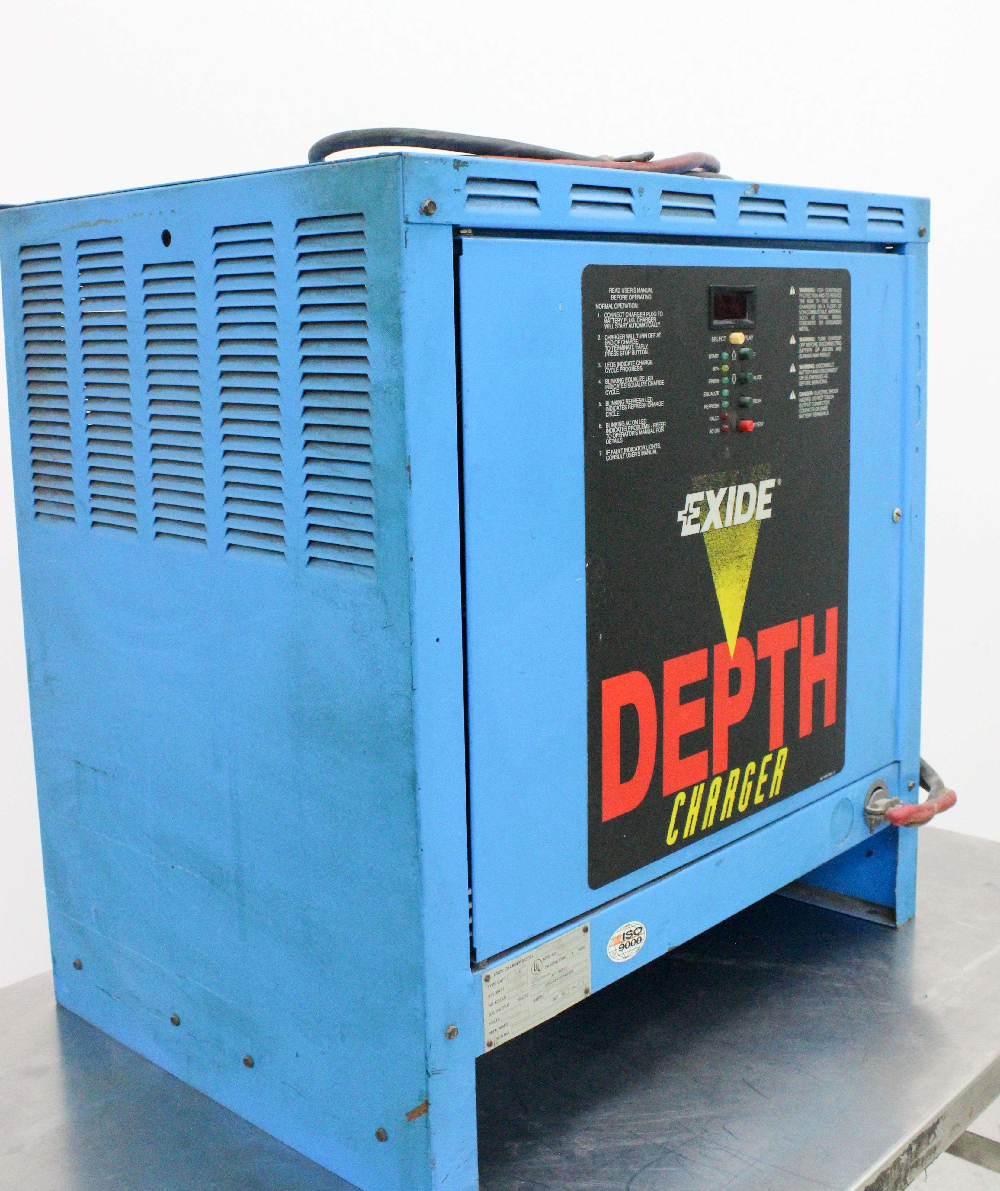 Exide D3E-12-850B Battery Charger Industrial Depth Lead-Acid 850AH 24V Fair