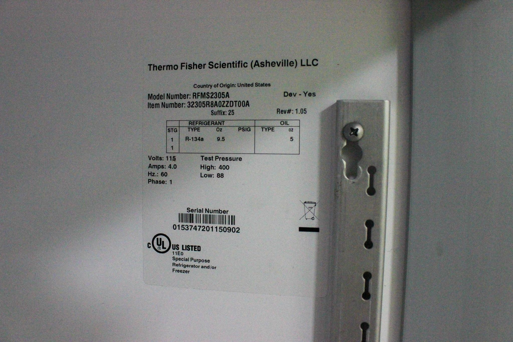 Thermo RFMS2305A Revco Lab Refrigerator 651L Flammable Material Storage