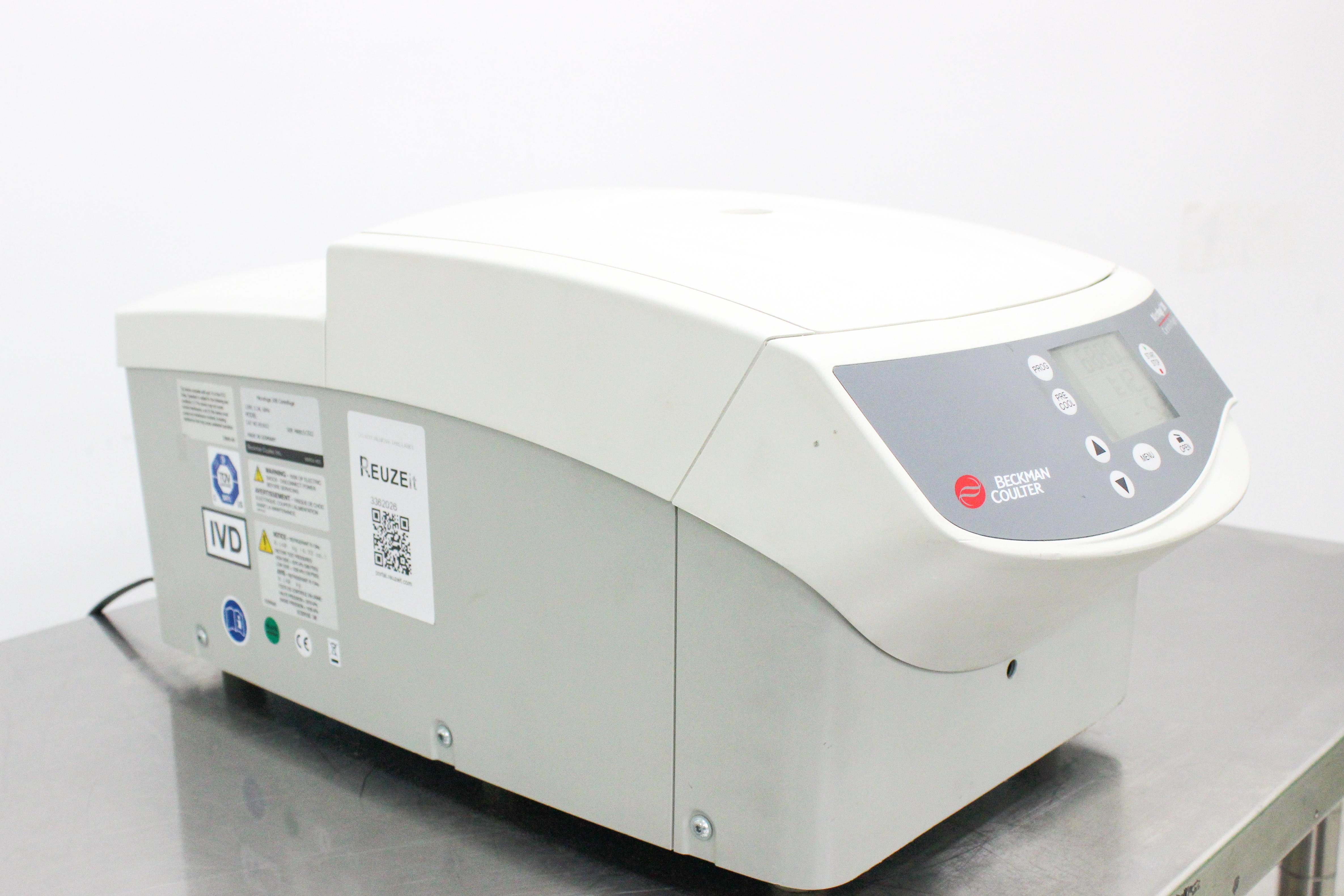 Beckman Coulter Microfuge 20R Centrifuge 15000 RPM, -10C to 40C, 48ml Max