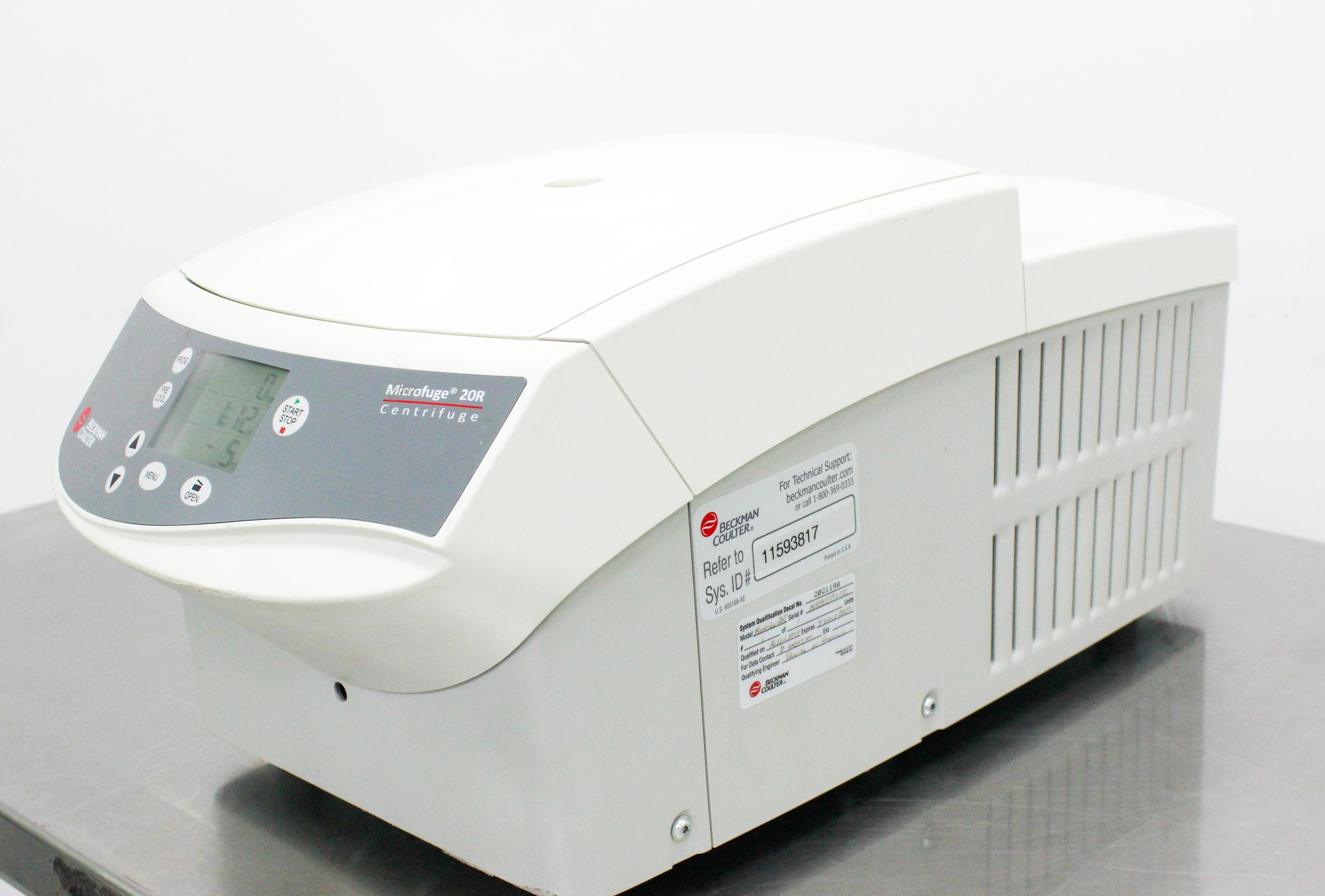 Beckman Coulter Microfuge 20R Centrifuge 15000 RPM, -10C to 40C, 48ml Max