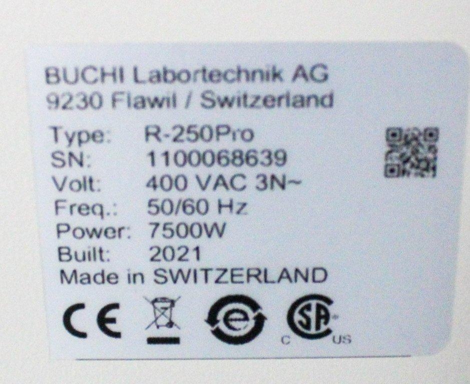 BUCHI Rotavapor R-250 Pro Distillation System 19L/h 180C Ethanol Switzerland