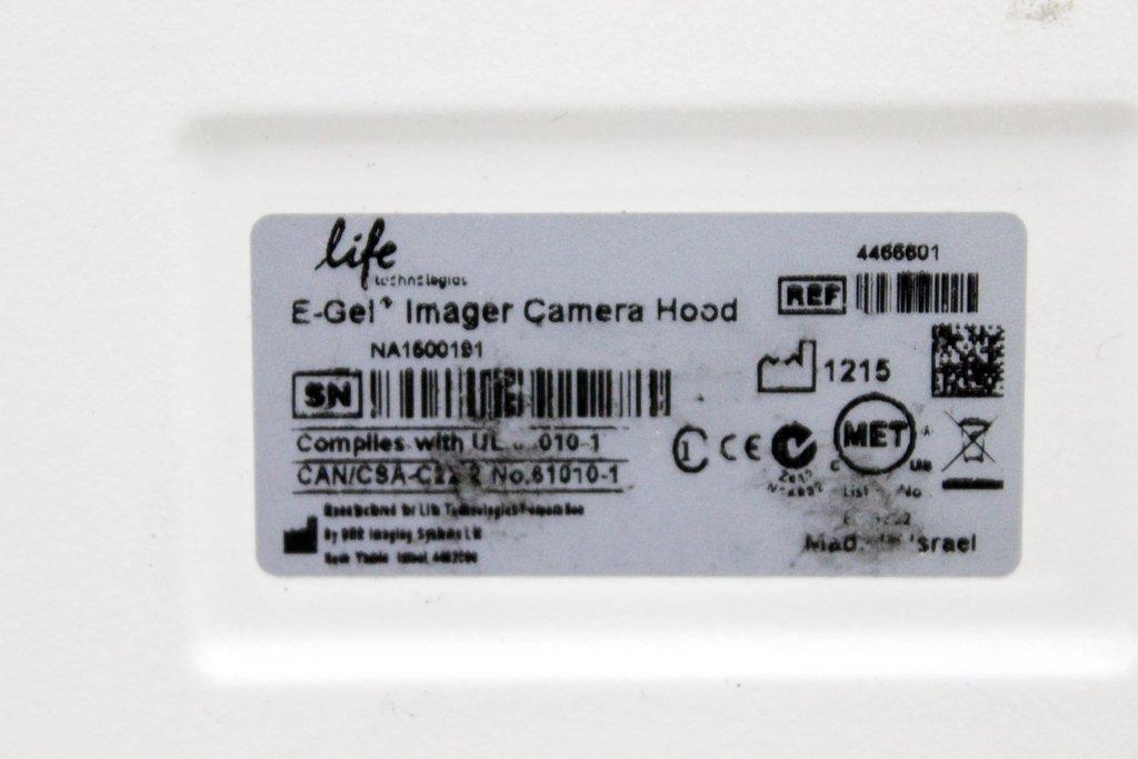 Life Technologies E-Gel Imager Camera Hood Kit UV Light Base Good Condition