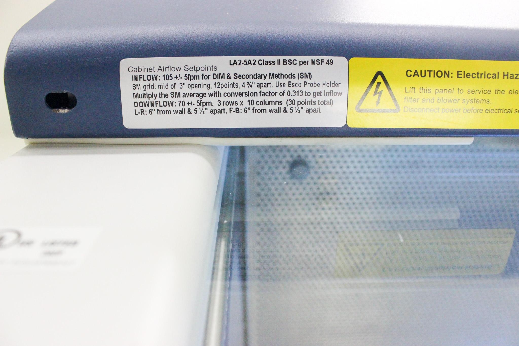 Esco LA2-5A2 Biosafety Cabinet Class II 5ft with ULPA Filtration Tech