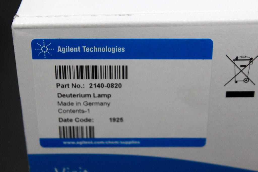 Agilent 2140-0820 Deuterium Lamp Accessory For Spectrometer Use, Unused