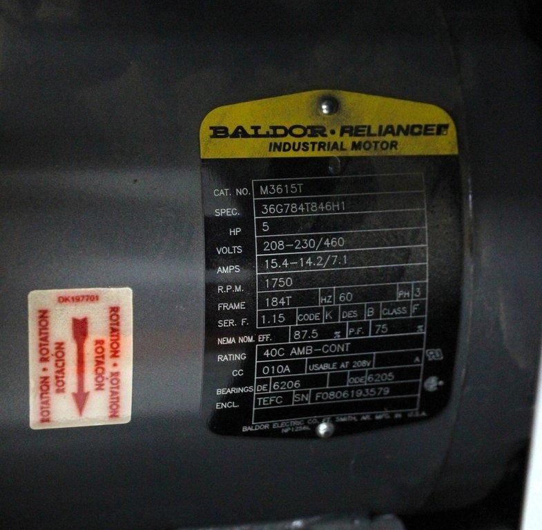 Powerex SEQ200720E 20HP Compressor 58.8 SCFM 116 PSI Oil Free Clean Air