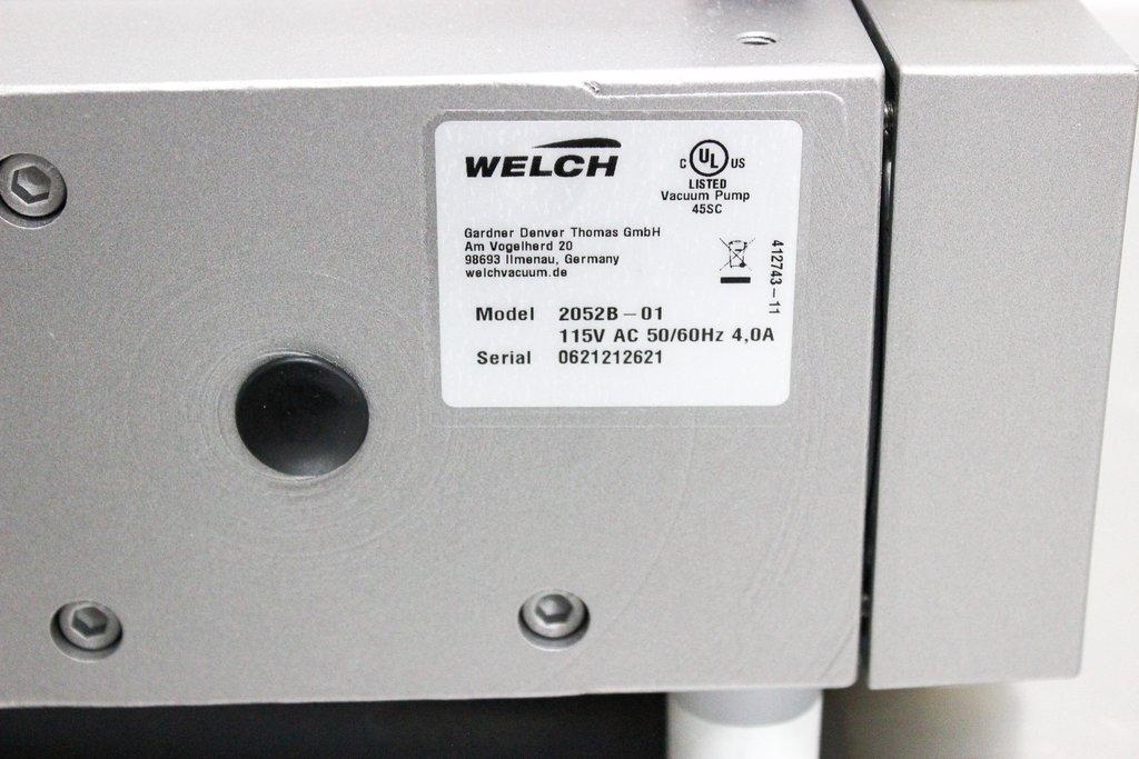 Welch 2052B-01 Diaphragm Pump Chemical Duty PTFE Oil-Free 115V for Labs 2.3 cfm