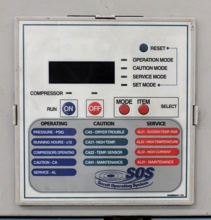Powerex SEQ200720E 20HP Compressor 58.8 SCFM 116 PSI Oil Free Clean Air