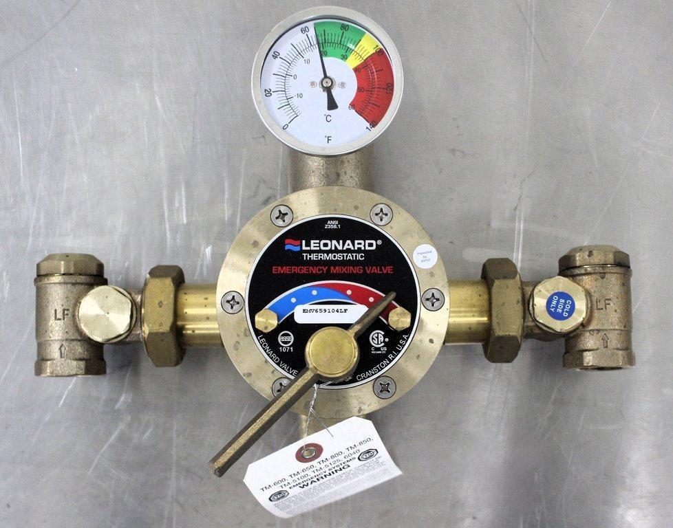 Leonard TM-600 Thermostatic Emergency Water Mixing Valve 58GPM Adjustable
