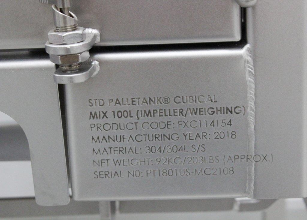Sartorius Stedim STD palletank Cubical FXC114154 Bioprocess Mixer with Weighing System