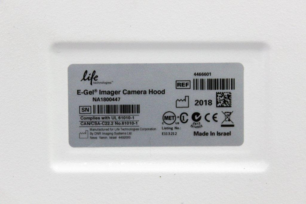 Life Technologies E-Gel Imager Camera Hood with UV Light Base 120V
