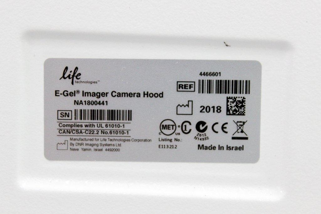 Life Technologies E-Gel Imager Camera Hood with UV Light Base Imaging