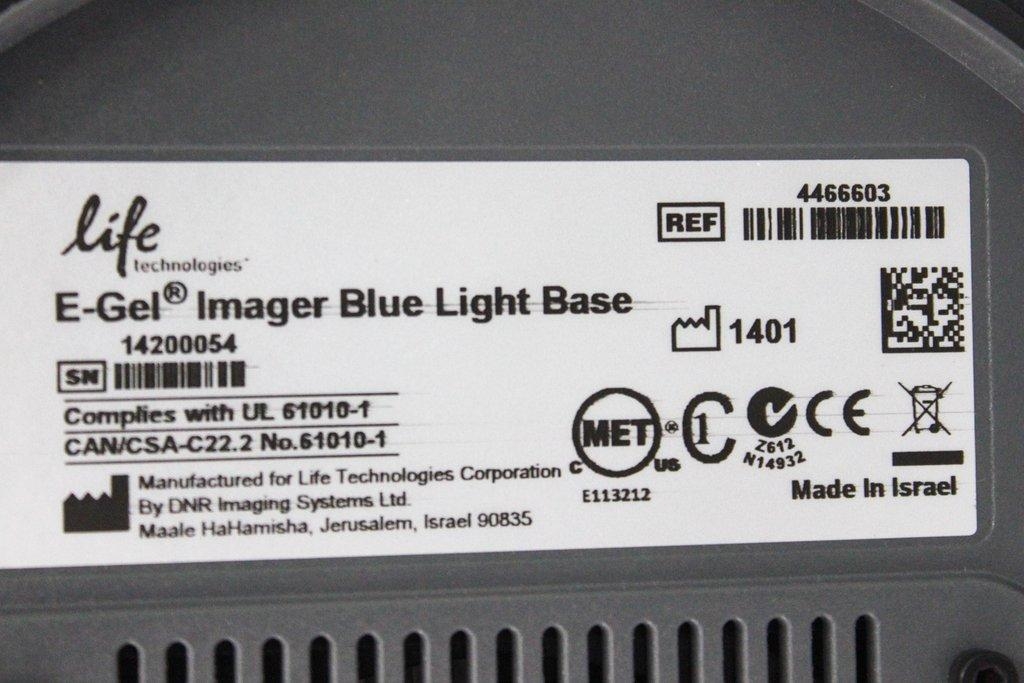 Life Technologies E-Gel Imager Camera Hood w/ Blue Light Base - Good Condition