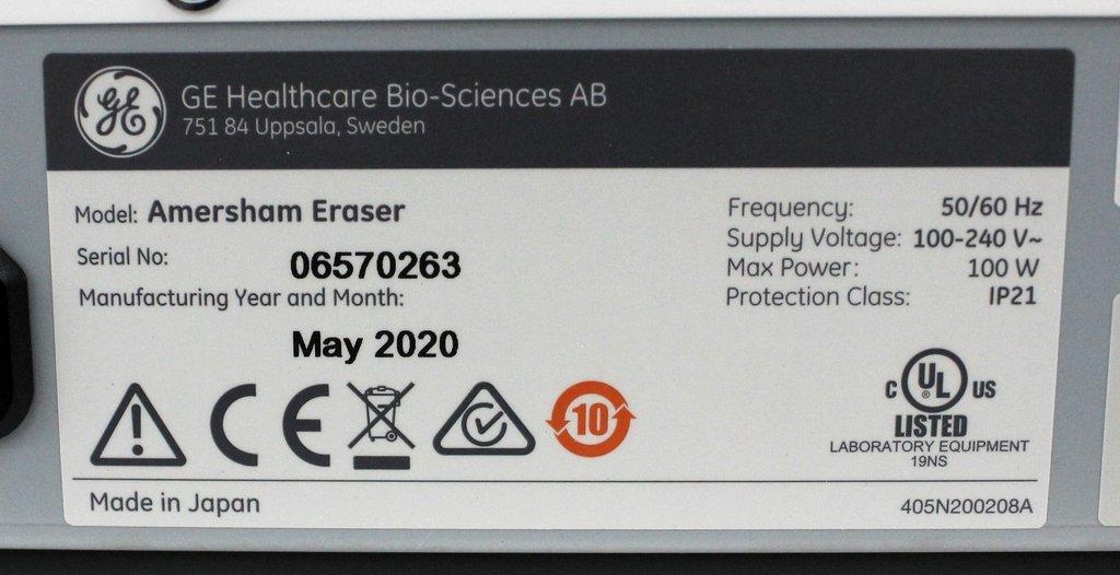 GE Amersham Eraser Electrophoresis System Bio-Sciences Lab Equipment Used