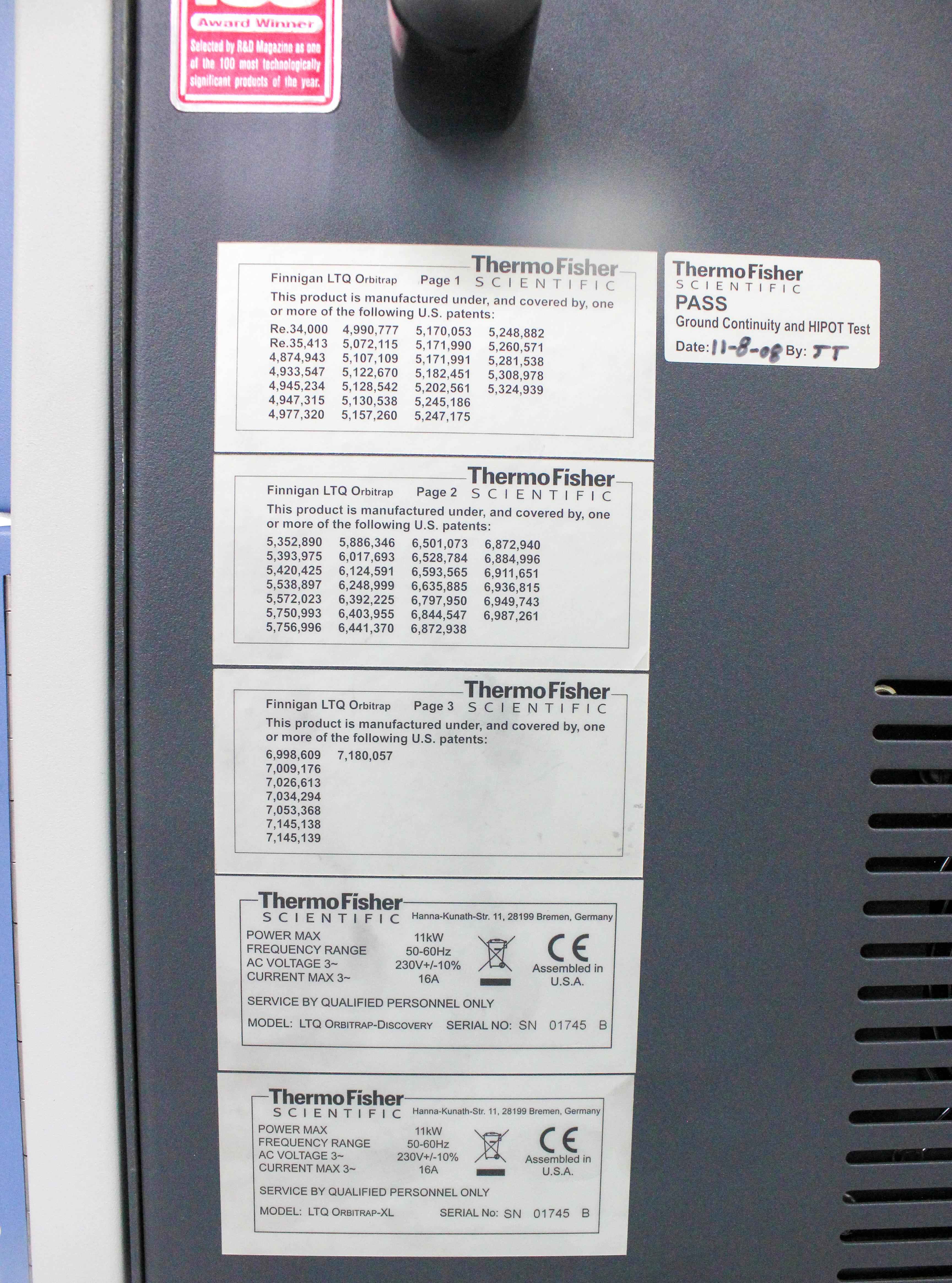 Thermo LTQ Orbitrap XL Mass Spec Hybrid FT for Proteomics Analysis
