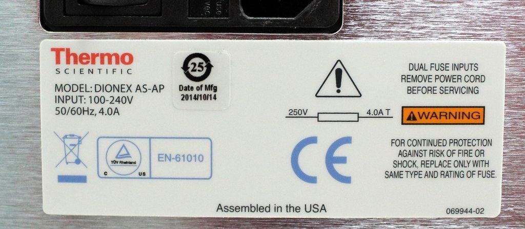 Thermo Dionex AS-AP HPLC System 074925 Model
