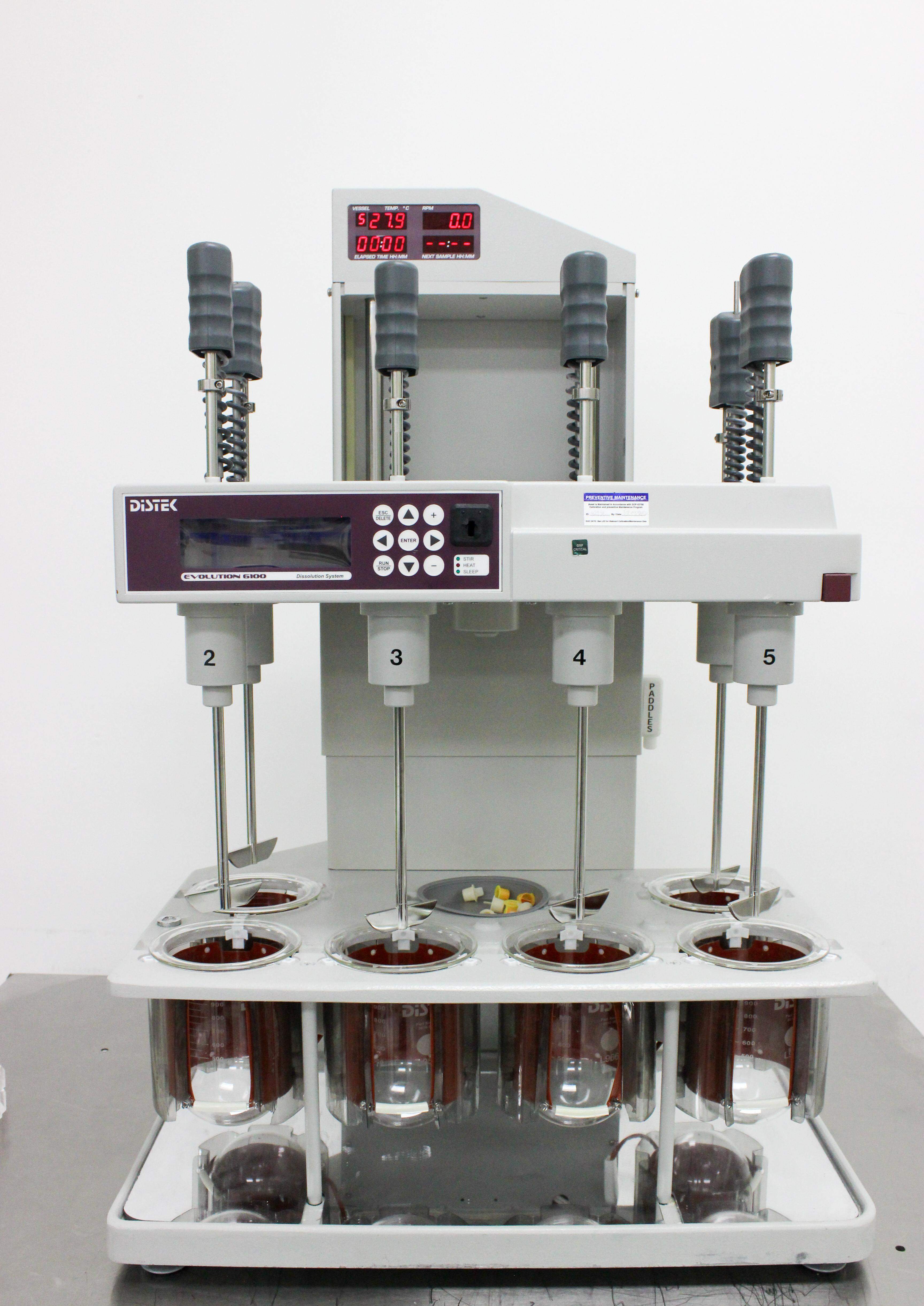 Distek Evolution 6100 Dissolution System Bathless Tech 37C 350RPM