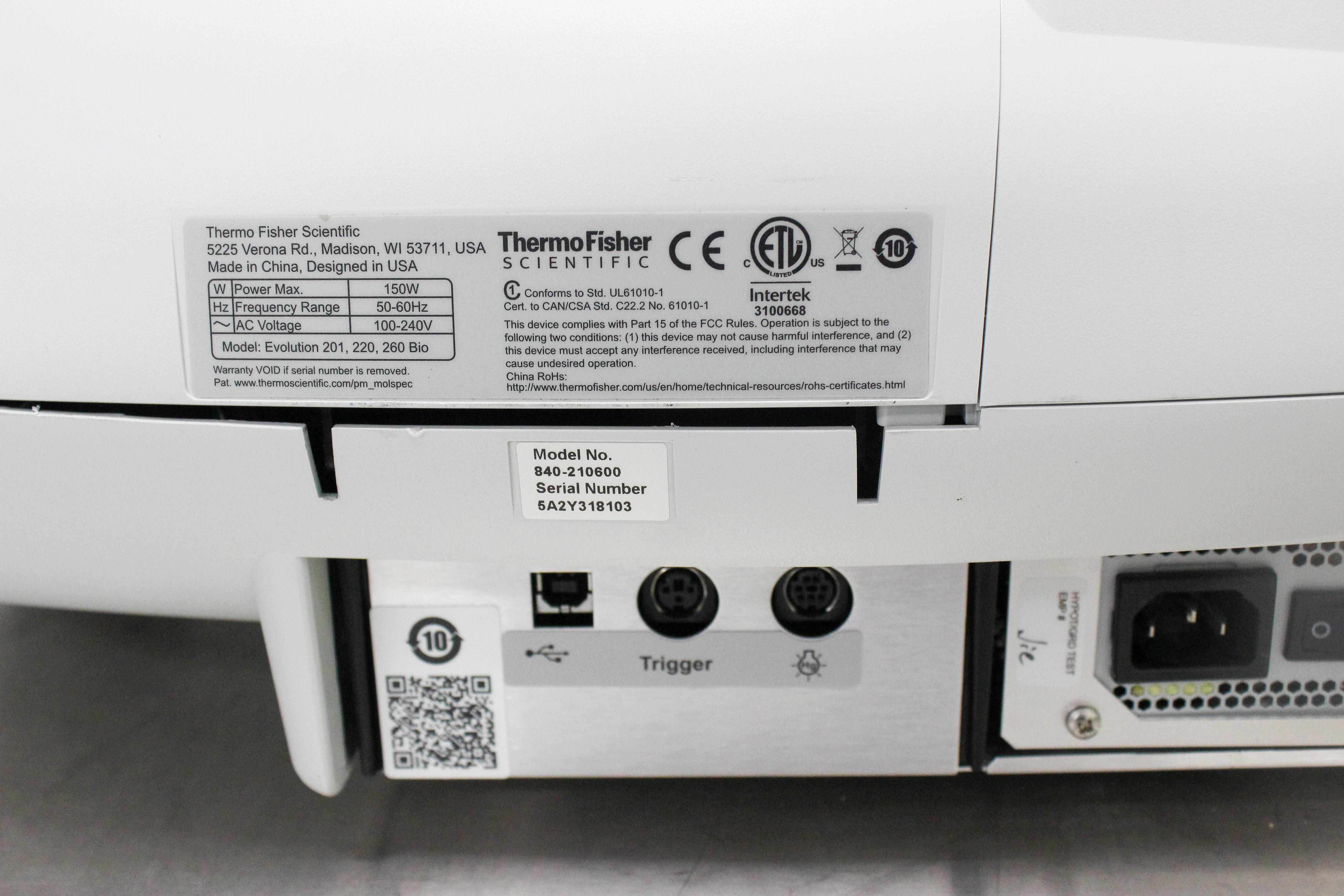 Thermo Fisher Scientific Evolution 220 UV-Visible Spectrophotometer