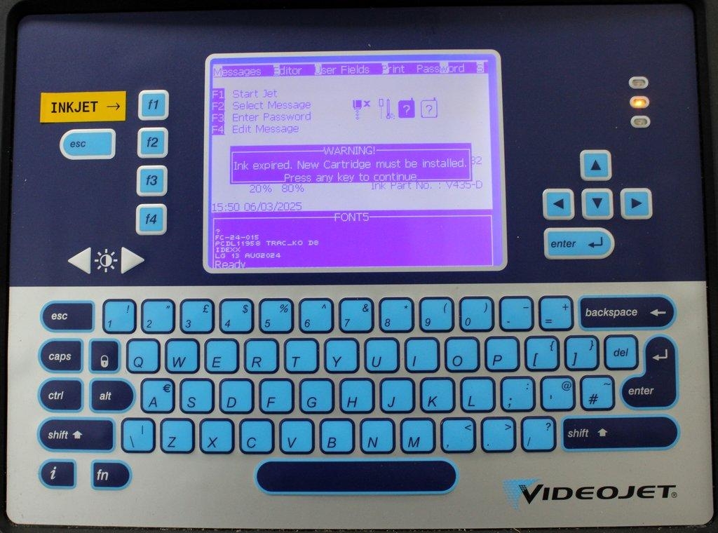 Videojet 1520 Continuous Inkjet Printer for Medium-Duty Coding Applications