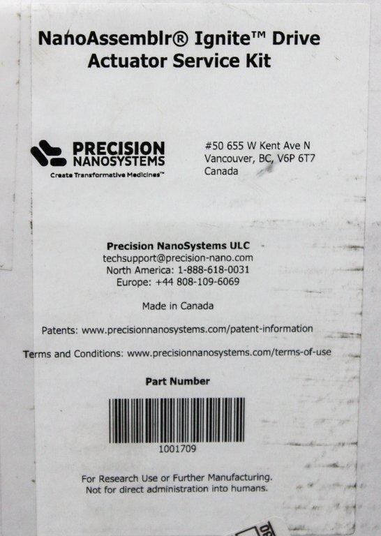 Precision NanoSystems Ignite Actuator Service Kit Bioanalyzer Fully Functional