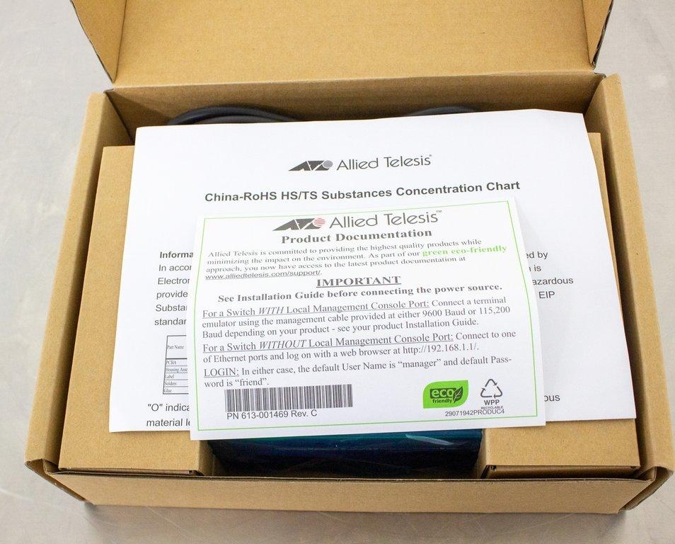 Allied Telesis AT-GS900-8 Computer IT System Auto-Configuring Network Switch