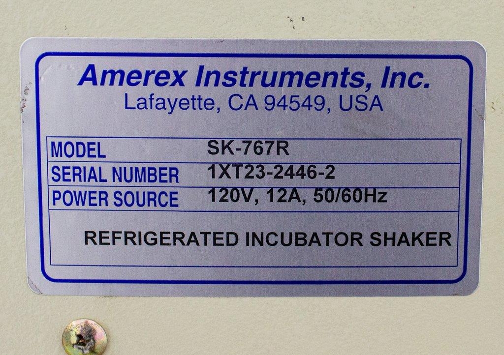 Amerex Instruments SK-767R Refrigerated Incubator Shaker 30Wx18D Temp Control