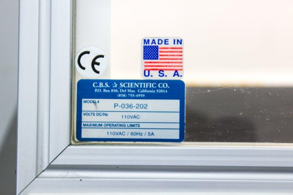 C.B.S. P-036-202 PCR Workstation Hood, 120V, Tested, Minor Wear, for Lab Use