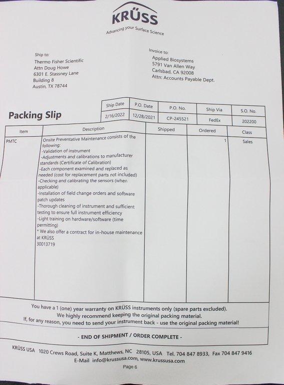 Kruss DSA30 Contact Angle Analyzer for Surface Characterization