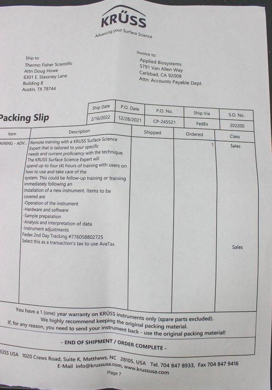 Kruss DSA30 Contact Angle Analyzer for Surface Characterization