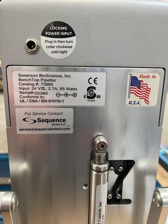 Sorenson Benchtop Pipettor Liquid Handling Semi Automated 250/96 uL Capacity