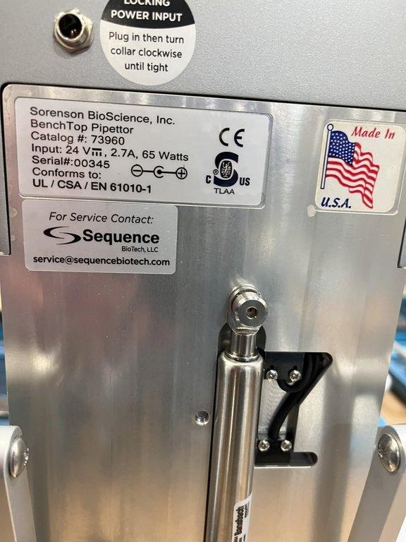 Sorenson Benchtop Pipettor Liquid Handling Semi Auto 250uL USA Includes Cord